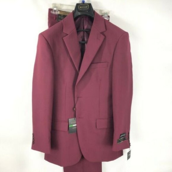 LUCCI Suits & Blazers Lucci Mens Burgundy Suit 2 Piece Sizes 34r